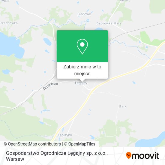 Mapa Gospodarstwo Ogrodnicze Łęgajny sp. z o.o.