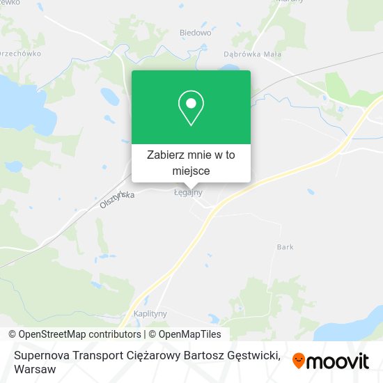 Mapa Supernova Transport Ciężarowy Bartosz Gęstwicki