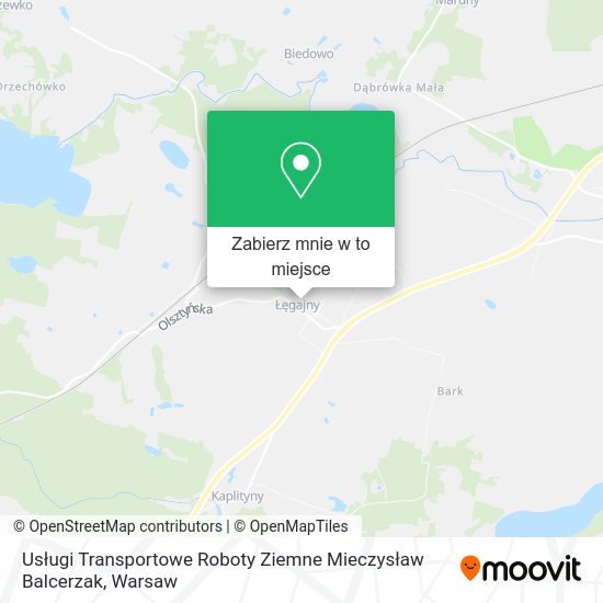 Mapa Usługi Transportowe Roboty Ziemne Mieczysław Balcerzak