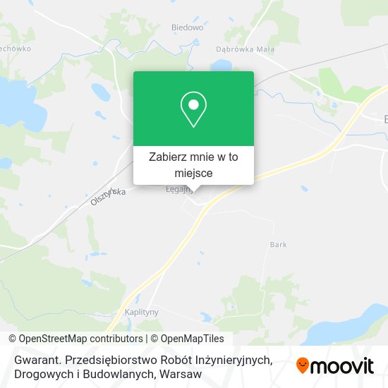 Mapa Gwarant. Przedsiębiorstwo Robót Inżynieryjnych, Drogowych i Budowlanych