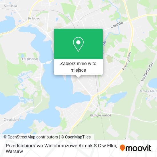 Mapa Przedsiebiorstwo Wielobranzowe Armak S C w Elku