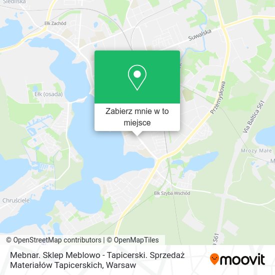 Mapa Mebnar. Sklep Meblowo - Tapicerski. Sprzedaż Materiałów Tapicerskich