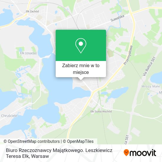 Mapa Biuro Rzeczoznawcy Majątkowego. Leszkiewicz Teresa Ełk