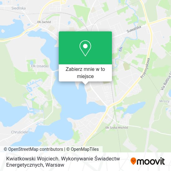 Mapa Kwiatkowski Wojciech. Wykonywanie Świadectw Energetycznych