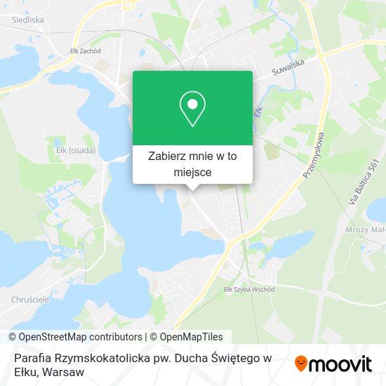 Mapa Parafia Rzymskokatolicka pw. Ducha Świętego w Ełku