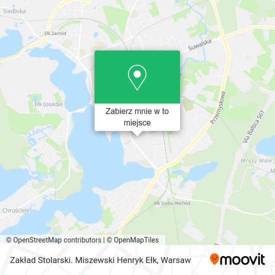 Mapa Zakład Stolarski. Miszewski Henryk Ełk