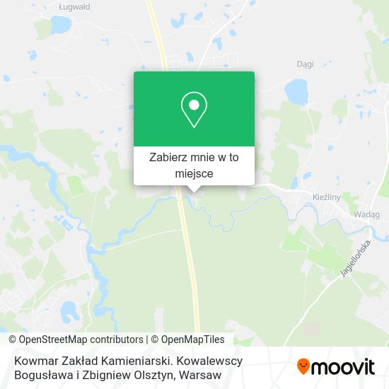 Mapa Kowmar Zakład Kamieniarski. Kowalewscy Bogusława i Zbigniew Olsztyn