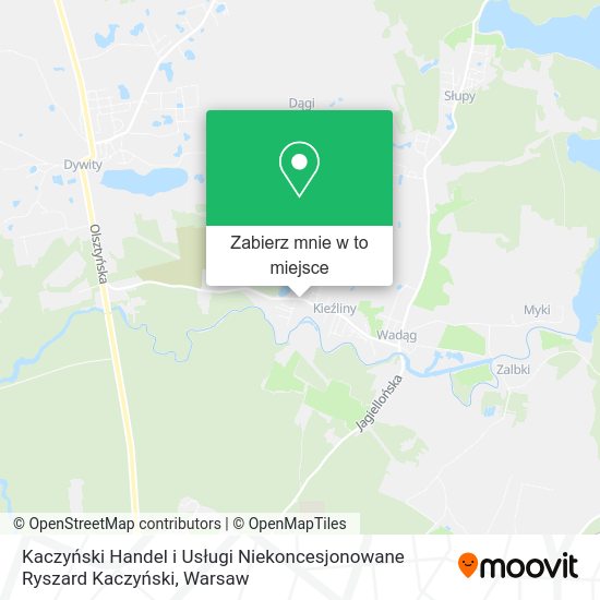 Mapa Kaczyński Handel i Usługi Niekoncesjonowane Ryszard Kaczyński