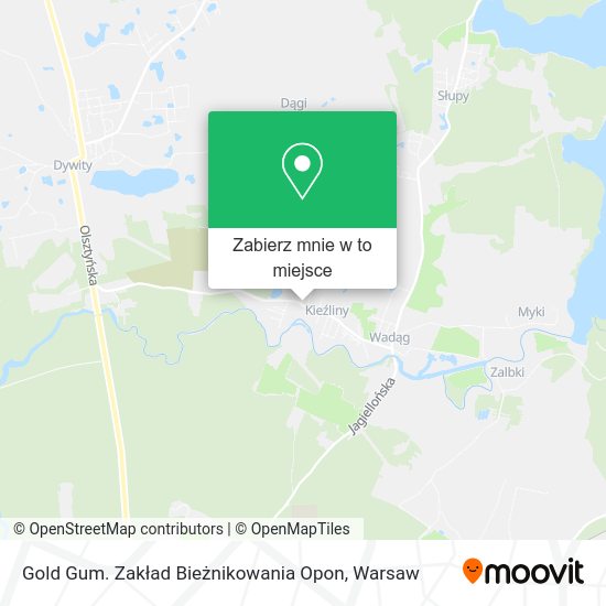 Mapa Gold Gum. Zakład Bieżnikowania Opon