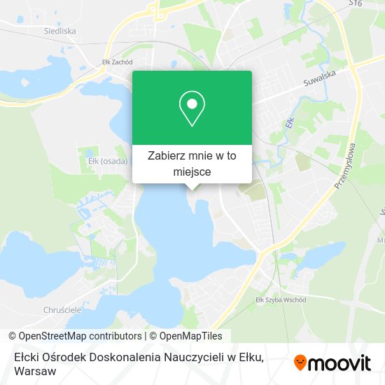 Mapa Ełcki Ośrodek Doskonalenia Nauczycieli w Ełku