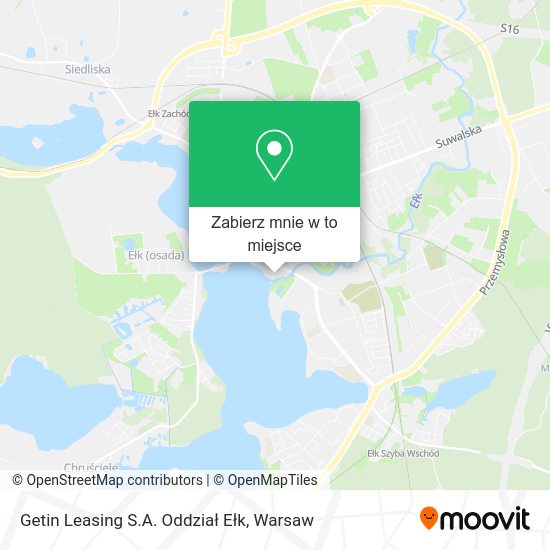 Mapa Getin Leasing S.A. Oddział Ełk