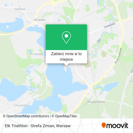 Mapa Ełk Triathlon - Strefa Zmian