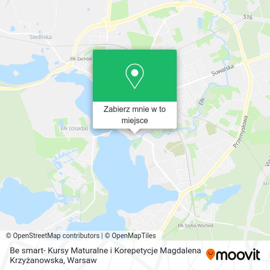 Mapa Be smart- Kursy Maturalne i Korepetycje Magdalena Krzyżanowska