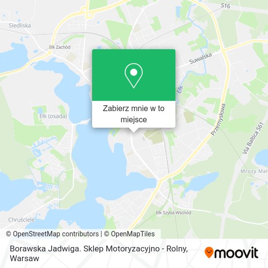 Mapa Borawska Jadwiga. Sklep Motoryzacyjno - Rolny