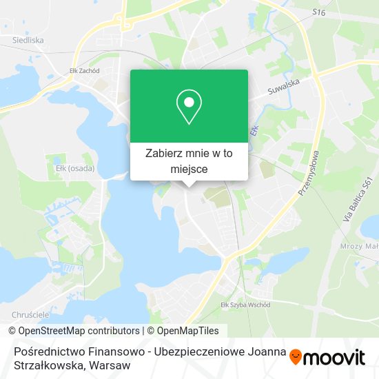 Mapa Pośrednictwo Finansowo - Ubezpieczeniowe Joanna Strzałkowska