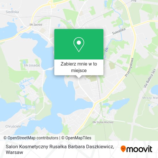 Mapa Salon Kosmetyczny Rusałka Barbara Daszkiewicz