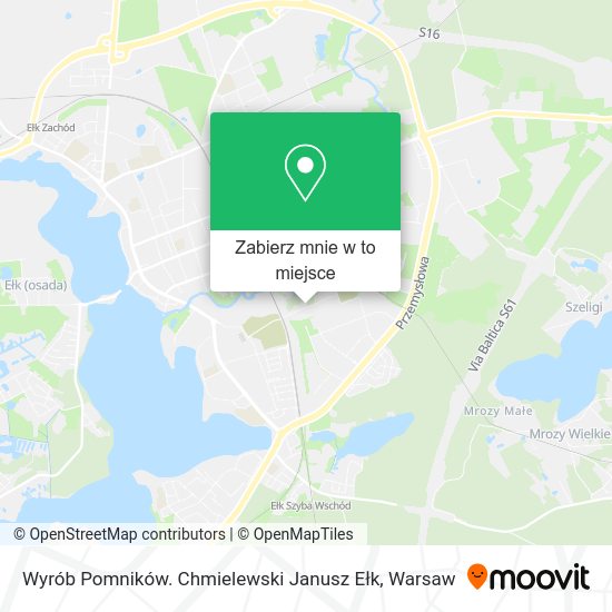 Mapa Wyrób Pomników. Chmielewski Janusz Ełk