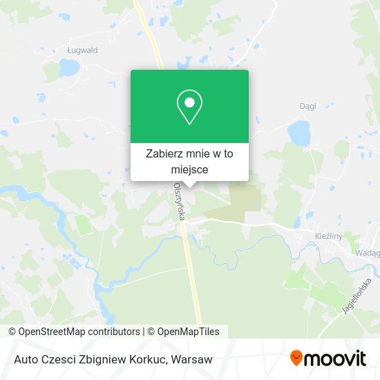 Mapa Auto Czesci Zbigniew Korkuc