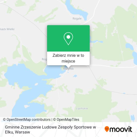 Mapa Gminne Zrzeszenie Ludowe Zespoły Sportowe w Ełku