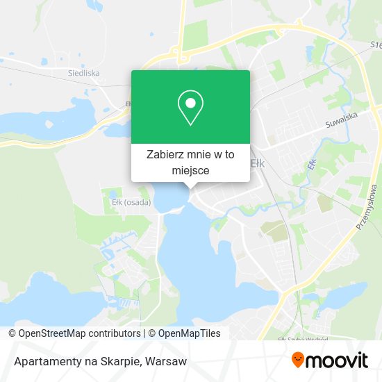 Mapa Apartamenty na Skarpie