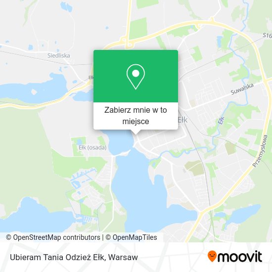 Mapa Ubieram Tania Odzież Ełk