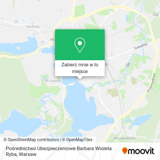 Mapa Pośrednictwo Ubezpieczeniowe Barbara Wioleta Ryba