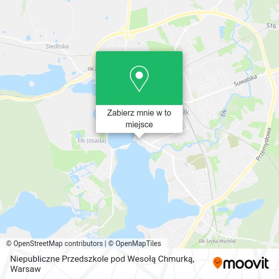 Mapa Niepubliczne Przedszkole pod Wesołą Chmurką