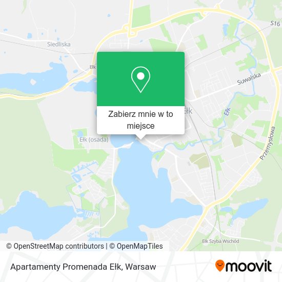 Mapa Apartamenty Promenada Ełk