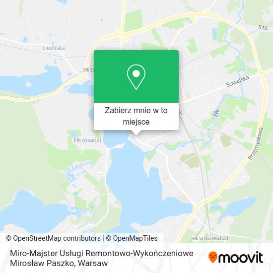 Mapa Miro-Majster Usługi Remontowo-Wykończeniowe Mirosław Paszko