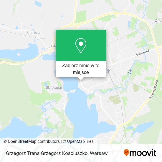 Mapa Grzegorz Trans Grzegorz Kosciuszko