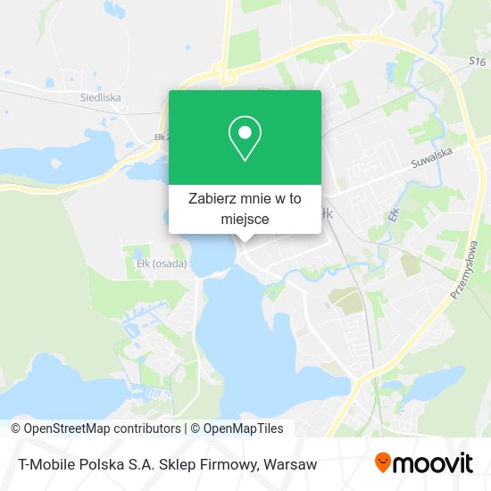 Mapa T-Mobile Polska S.A. Sklep Firmowy