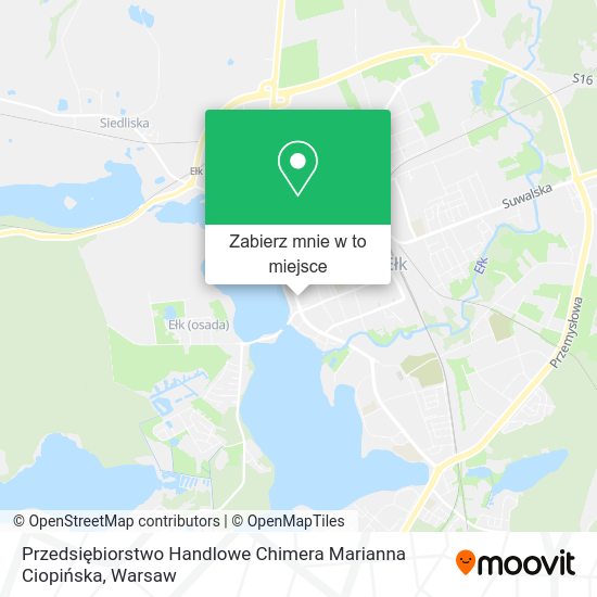 Mapa Przedsiębiorstwo Handlowe Chimera Marianna Ciopińska