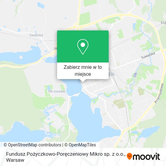 Mapa Fundusz Pożyczkowo-Poręczeniowy Mikro sp. z o.o.