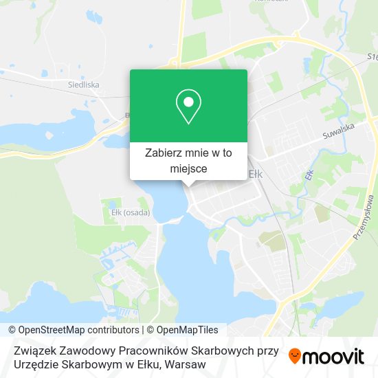 Mapa Związek Zawodowy Pracowników Skarbowych przy Urzędzie Skarbowym w Ełku