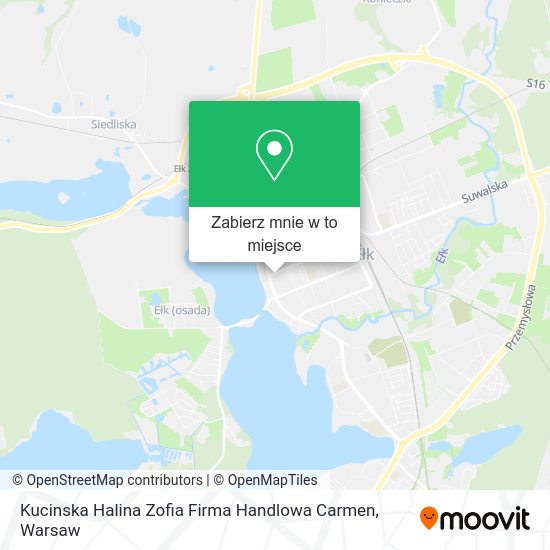 Mapa Kucinska Halina Zofia Firma Handlowa Carmen