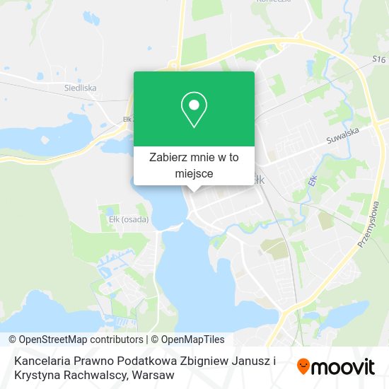 Mapa Kancelaria Prawno Podatkowa Zbigniew Janusz i Krystyna Rachwalscy