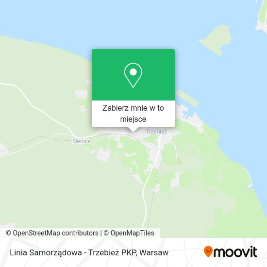 Mapa Linia Samorządowa - Trzebież PKP