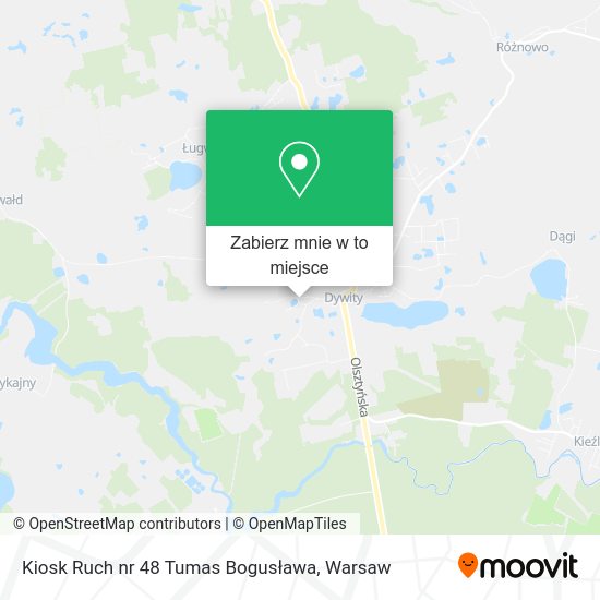 Mapa Kiosk Ruch nr 48 Tumas Bogusława