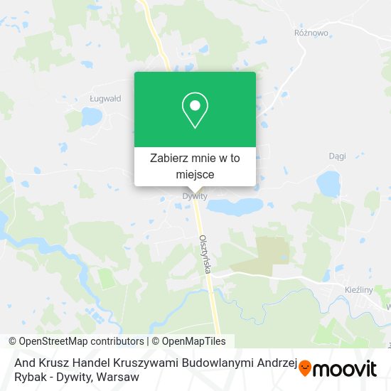 Mapa And Krusz Handel Kruszywami Budowlanymi Andrzej Rybak - Dywity