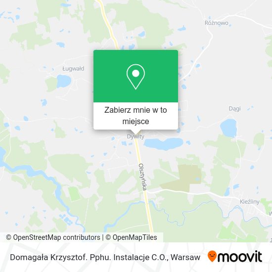 Mapa Domagała Krzysztof. Pphu. Instalacje C.O.