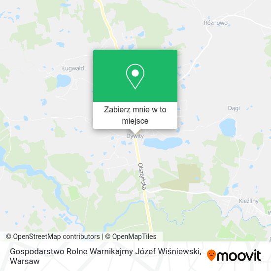 Mapa Gospodarstwo Rolne Warnikajmy Józef Wiśniewski