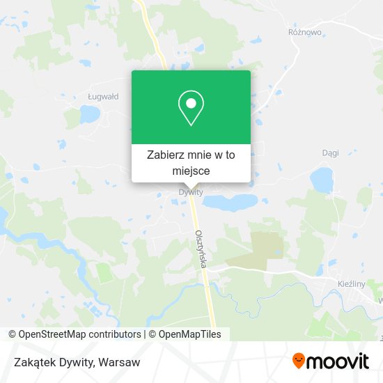 Mapa Zakątek Dywity