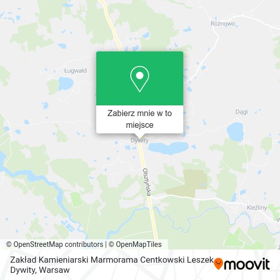 Mapa Zakład Kamieniarski Marmorama Centkowski Leszek Dywity