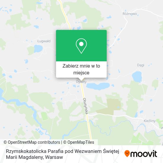 Mapa Rzymskokatolicka Parafia pod Wezwaniem Świętej Marii Magdaleny