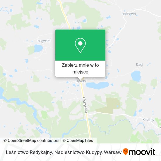 Mapa Leśnictwo Redykajny. Nadleśnictwo Kudypy