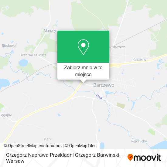 Mapa Grzegorz Naprawa Przekladni Grzegorz Barwinski