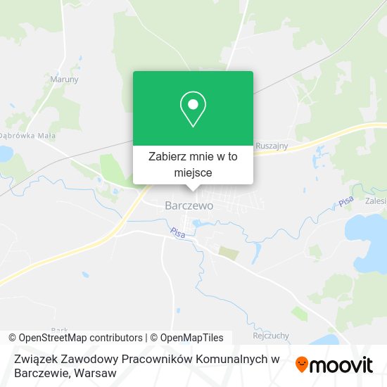 Mapa Związek Zawodowy Pracowników Komunalnych w Barczewie