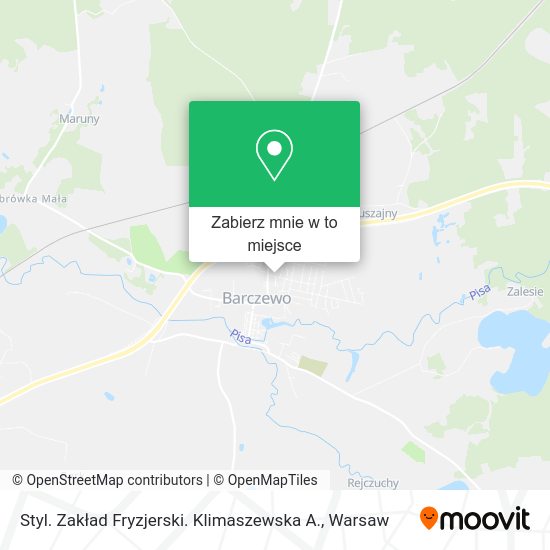 Mapa Styl. Zakład Fryzjerski. Klimaszewska A.