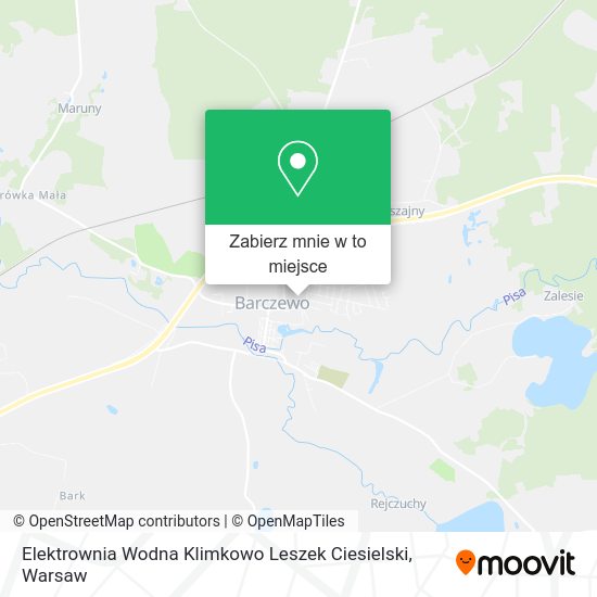 Mapa Elektrownia Wodna Klimkowo Leszek Ciesielski