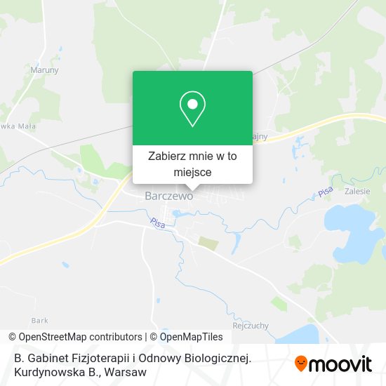 Mapa B. Gabinet Fizjoterapii i Odnowy Biologicznej. Kurdynowska B.